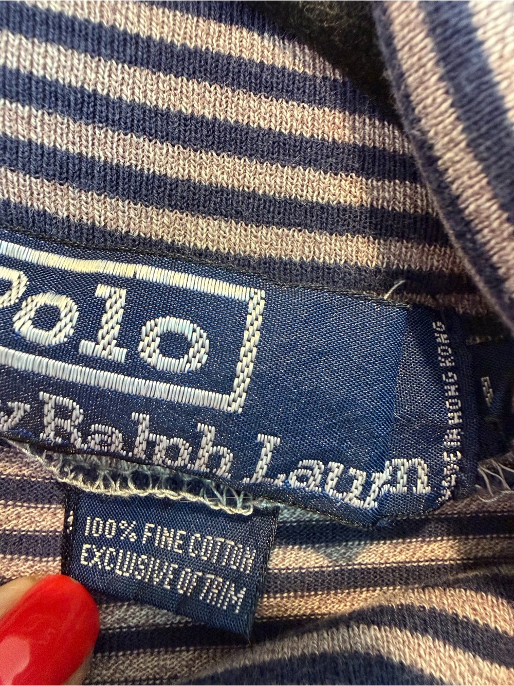 Polo by Ralph Lauren Striped Cotton Turtleneck size Large - Picture 6 of 9